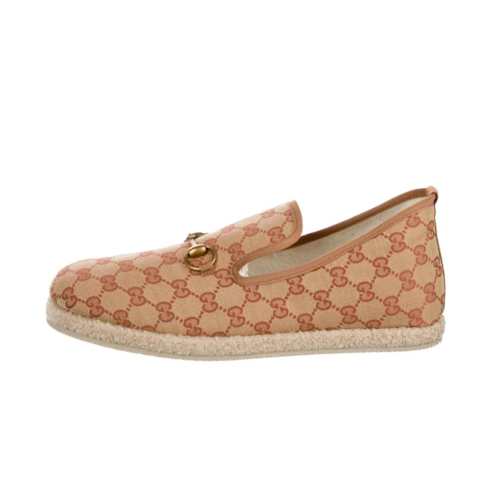 Gucci GG Monogram Horsebit Detail Fria Espadrilles Size US 10 - Picture 3 of 16